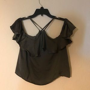 Aeropostale olive green blouse